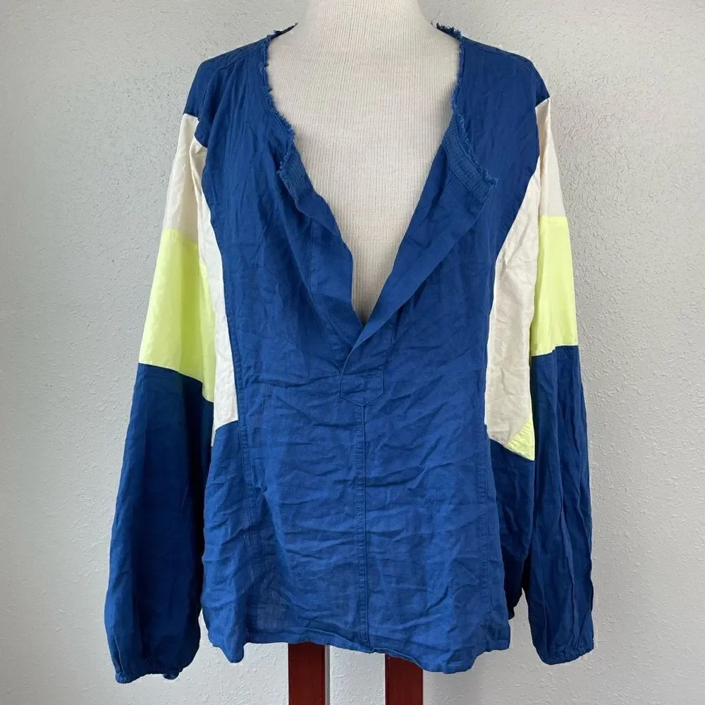 NWT Blue Alpine Pullover Light Jacket Top Size L